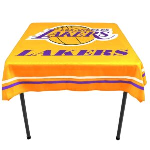 wincraft los angeles lakers logo tablecloth and square table cover overlay