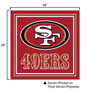 WinCraft San Francisco 49ers Logo Tablecloth and Square Table Cover Overlay