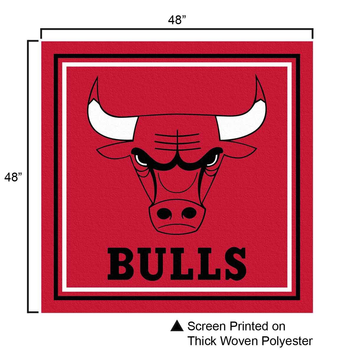 WinCraft Chicago Bulls Logo Tablecloth and Square Table Cover Overlay