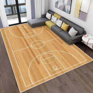 area rugs for living room bedroom basketball court floor with line on wood texture non-slip rugs stain resistant modern carpet abstract mat indoor/outdoor pad for home decor