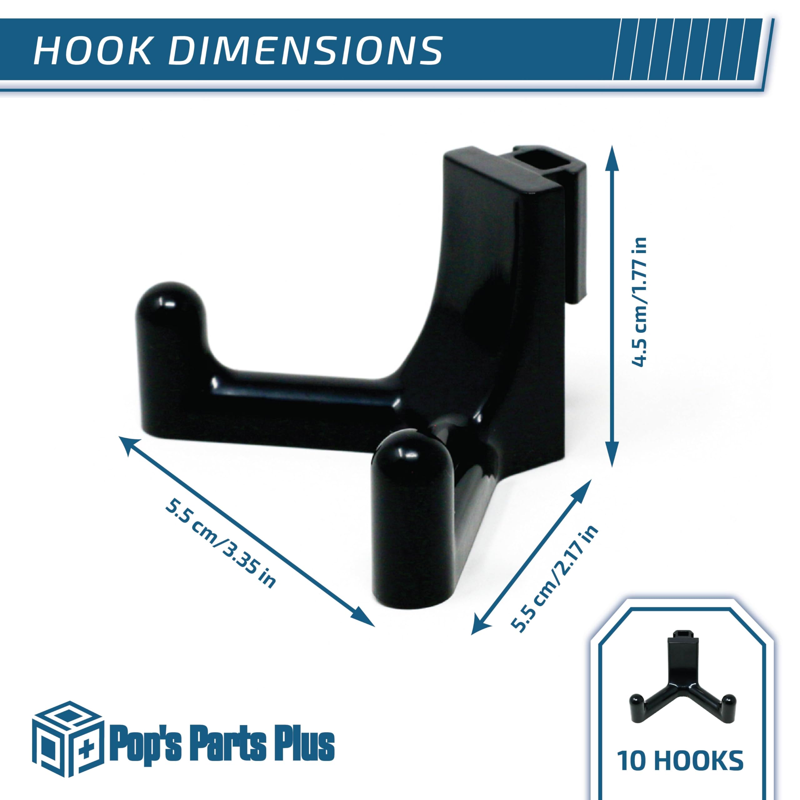 Pop's Parts Plus Tool Hook for Lifetime Shed Original Lifetime Shed Accessories Hook on Amazon, Check Description for Compatible Models! (Does NOT Work on Horizontal Siding Sheds) (Pack of 10)