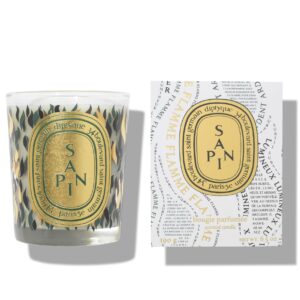 Diptyque Scented Candle Sapin (Pine Tree) 6.5 oz - (Scent of Pure Mountain Pine, deepened with The Dense, Smoky Notes of a Crackling Fireplace)