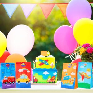 32 Pieces Mini Transportation Goodie Bags Transportation Birthday Party Supplies Transportation Party Favor Bags Cars Theme Birthday Party Decorations for Kids Birthday Baby Shower Party Supplies