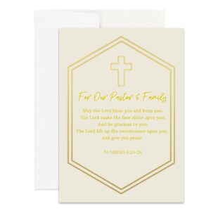 simply uncaged christian gifts ministry appreciation card 5x7inch for pastor family, minister, church staff, volunteers, ministry appreciation gift card for ministers (single card)