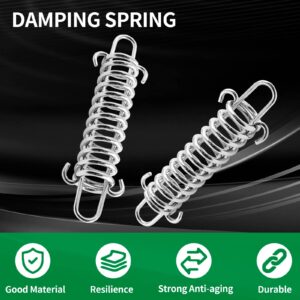 PHITUODA 2Pcs Outdoor Porch Swing Springs,160 Lb Capacity Hanging Springs for Chairs Hammock Yoga, Light Duty Chrome Plated Swing Spring, Rust Resistant Porch Swing Springs for Dog Chain