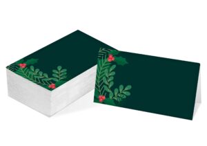 table place card, christmas themed tent style cards, pack of 25 half-fold reception place card, perfect for christmas party, birthday, wedding, bridal shower, baby shower, banquet c20