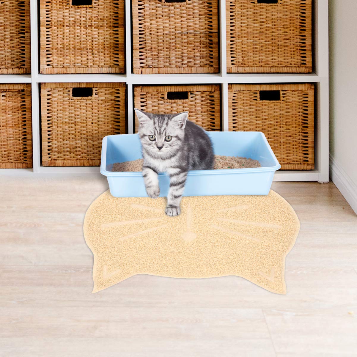 Totority Cat Litter Mat Litter Mat Scratching Pads for Cat Litter Box Mat Scatter Control Household