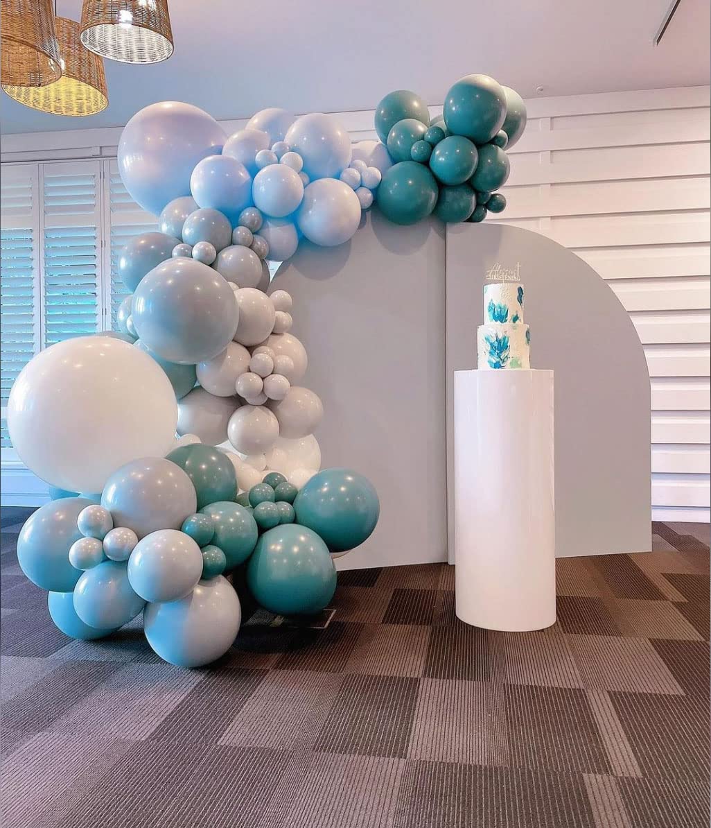 Holtour Bright Turquoise Blue Balloon Garland Arch Kit 138PCS Balloons for Wedding, Birthday Party, Backdrop Decorations, Bridal Shower