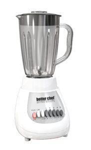 better chef classic 10-speed blender | 6-cup | bpa-free acrylonitrile styrene polymer jar (white)