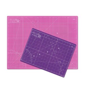 Elan Cutting Mat A2 Pink & Purple, Self Healing Cutting Mat 24 x 18 INCH, 5-Ply Craft Mat Pink, Hobby Cutting Mat 24x18 INCH, Fabric Cutting Board for Crafts, Quilting Cutting Board, Craft Cutting Mat