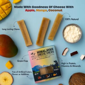 Himalayan Dog Chews Long Lasting - Mixed Fruits Yak Cheese Dental Chews for Dogs | Supports Digestion | Promotes Immunity | Healthy Dog Treats for Medium Dogs (6.8oz, Pack of 3)