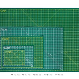 Elan Cutting Mat A3 Green, Self Healing Cutting Mat 12 x 18 INCH, 5-Ply Craft Mat Green, Hobby Cutting Mat 12x18 INCH, Fabric Cutting Board for Crafts, Quilting Cutting Board, Cutting Mats for Crafts