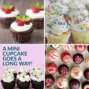 Nostalgia MyMini Cupcake Maker, Compact Size for Dorms, Apartments, Makes 7 Mini Cakes, Non-Stick Surface, Easy-To-Clean, Perfect for Dessert, Breakfast, or Snacks, Keto Friendly, Pink