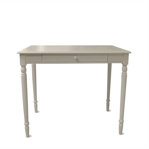 Pemberly Row French Country Desk in White Wood Finish with Drawer