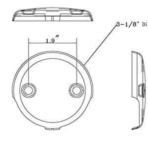 Uni-Green Universal Tub Overflow Faceplate, Polished Chrome, Solid Brass Construction (2-Hole)