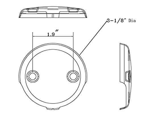 Uni-Green Universal Tub Overflow Faceplate, Polished Chrome, Solid Brass Construction (2-Hole)