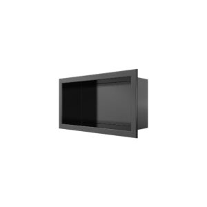 odass | shower niche | 12" x 6" | no tile needed ­| rectangular stainless steel #304 niche | matt black recessed single shelf organizer | bathroom storage for shampoo bottle