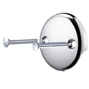 uni-green universal tub overflow faceplate, polished chrome, solid brass construction (2-hole)