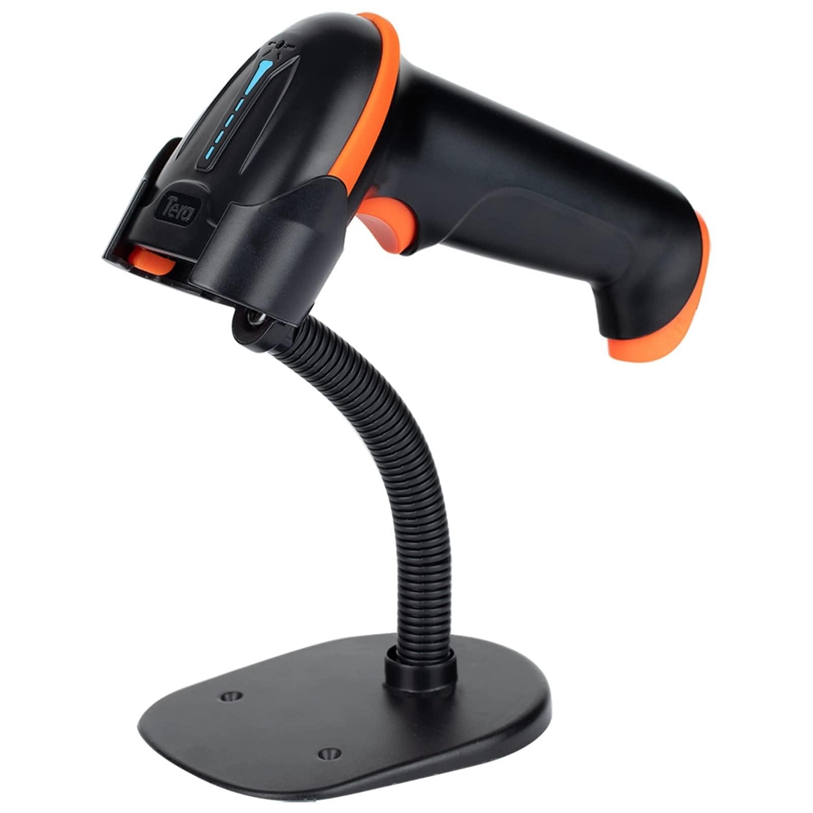 Tera Barcode Scanner Wireless 1D Laser Cordless Barcode Reader with Battery Level Indicator, Versatile 2 in 1 2.4Ghz Wireless and USB 2.0 Wired with Stand Model 5100-Z