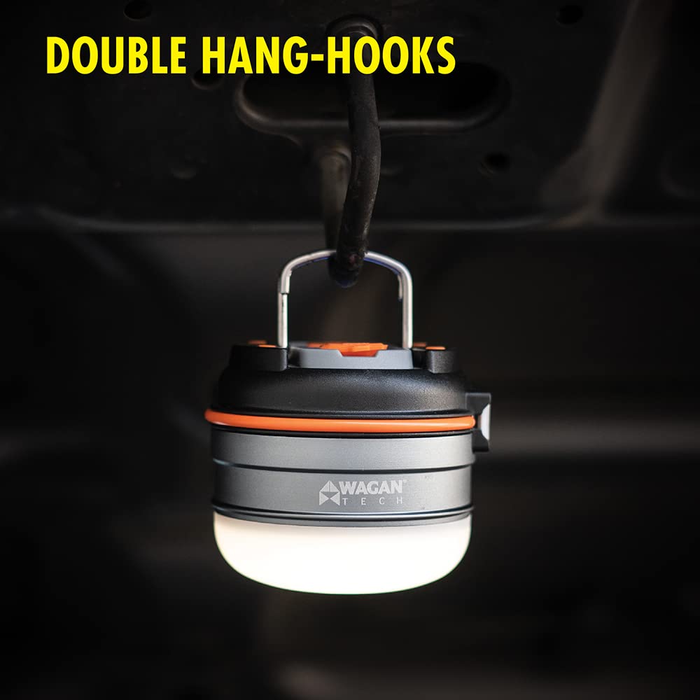 Wagan EL4305 LED Camping Lantern Dimmable Spotlight USB Rechargeable 260LM Magnetic Base Hanging Hook for Emergency Outdoor Hiking Home and Car