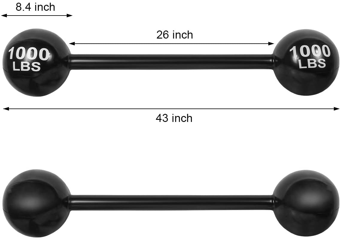 2 PCS Giant Inflatable Dumbbell Barbell - Carnival Circus Birthday/Halloween Party Decorations Supplies Fake Weights Cosplay Props - Blow Up Costume Photo Booth Props Accessory