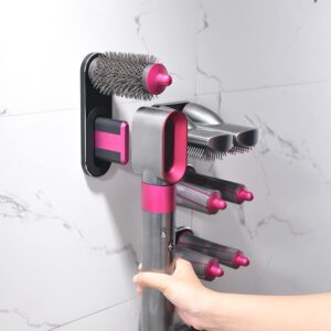 Luvitory Wall Mount Holder for Dyson Airwrap Styler Hair Curling Iron Barrels and Brushes, Metal Organizer Storage Rack, Curling Iron and Accessories Organizer Rack,Suitable for Home Bedroom Bathroom