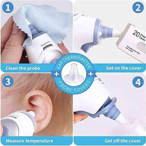 400 Pack Ear Thermometer Probe Covers, Disposable Refill Lens Filters Caps Compatible for All B raun Models Digital Thermometers Sleeve