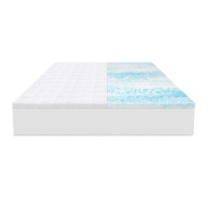 SensorPEDIC Majestic 2-Inch Gel Swirl Memory Foam Mattress Topper, King, White