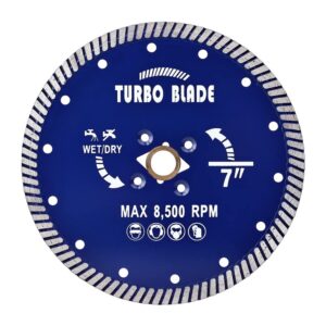 7" diamond turbo blade granite diamond blade for granite marble porcelain tile wet/dry cutting