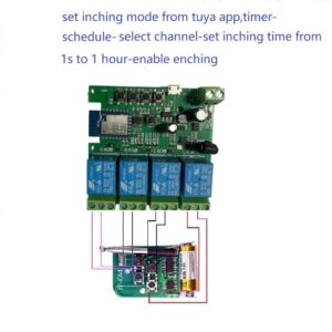 MHCOZY 4 Channel Smart WiFi RF Bluetooth Wireless Dry Contact Relay Switch Module,Phone app Remote Control,Work with Alexa Google Home (Tuya 4CH 5V AC/DC7-32V)