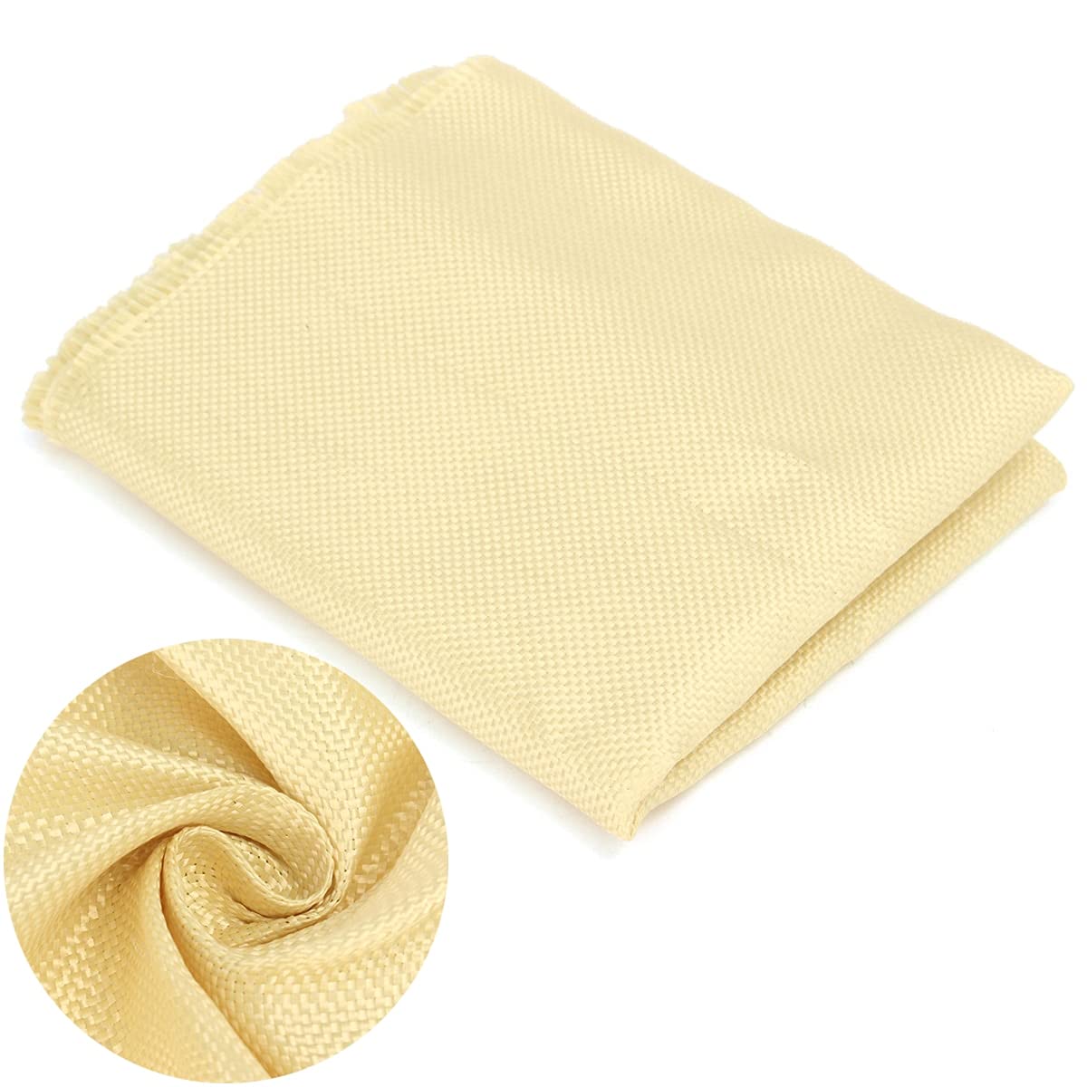 SHQIN Durable 200gsm Woven Fabric Aramid Fiber Cloth Plain Color Yellow Twill Linear Density 1100 D DIY Crafts