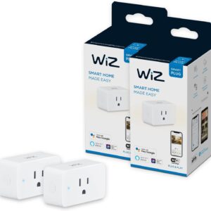 WiZ Smart Plug - Pack of 2 - Type B - Connects to Your Existing 2.4Ghz Wi-Fi - Control with Wiz Connected App - Works with Google Home, Alexa and Siri Shortcuts - No Hub Required