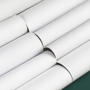 White Faux Leather Sheets for Crafts, 9PCS/Set 8.3" x 12"(21cm x 30cm) A4 Synthetic Leather Fabric Sheets for Leather Earrings Bows Making PU Glitter Fabric Leather for DIY Projects(All White)