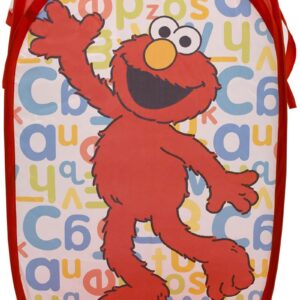 Crown Crafts Infant Products Sesame Street Elmo Pop Up Hamper - Mesh Laundry Basket/Bag with Durable Handles