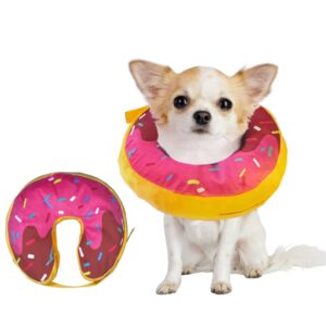 dog neck donut collar - inflatable dog donut collar for after surgery - elizabethan collar for dogs, dog inflatable recovery collar, dog doughnut collar (extra small size, xs)