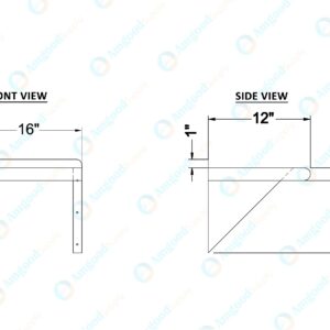 AmGood 12" X 16" Stainless Steel Wall Shelf | Metal Shelving | Garage, Laundry, Storage, Utility Room | Restaurant, Commercial Kitchen | NSF