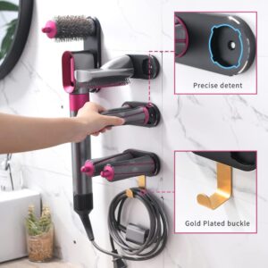 Luvitory Hair Iron Holder for Dyson Airwrap Styler, Metal Organizer Storage Rack, Curling Iron and Accessories Organizer Rack, Suitable for Home Bedroom Bathroom