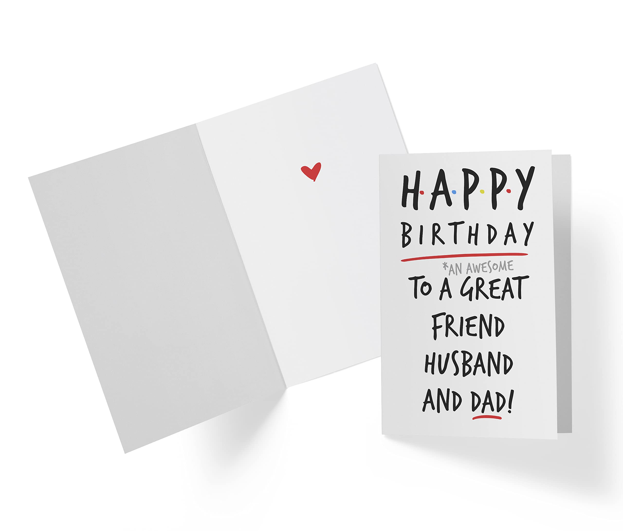 Karto Sweet and Funny Birthday Card For Husband, Large 5.5 x 8.5 Greeting Card, Birthday Cards For Husband, Birthday Card For Husband From Wife Friend Husband Dad