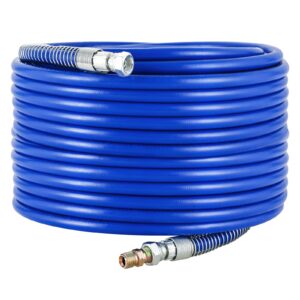 flkqc airless paint spray hose kit, 100ft 3600psi high-pressure fiber tube, double layer braided wire high pressure airless paint spray hose universal paint sprayer flexible tube 1/4" (100ft/30m)