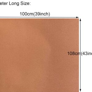 Amerthing Pure Copper Faraday Fabric RF & LF Electromagnetic Fields Gold Color Blocking Fabric 1 Meter (39"x43" inch)