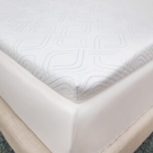 SensorPEDIC Majestic 2-Inch Gel Swirl Memory Foam Mattress Topper, Twin, White