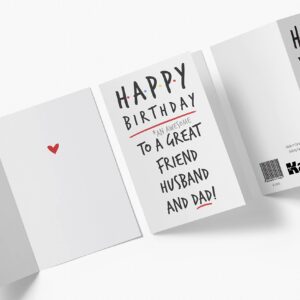 Karto Sweet and Funny Birthday Card For Husband, Large 5.5 x 8.5 Greeting Card, Birthday Cards For Husband, Birthday Card For Husband From Wife Friend Husband Dad