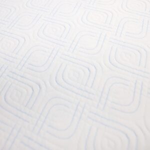 SensorPEDIC Majestic 2-Inch Gel Swirl Memory Foam Mattress Topper, King, White