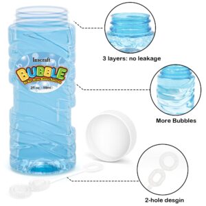 INSCRAFT 30 PCS Bubble Bottles with Wands Assortment for Kids, 2oz Bubbles Solution Each, Outdoor & Indoor Summer Toy, Weddings, Party Favors, Birthday, Refill for Bubbles Machine Blower