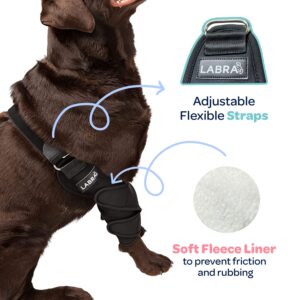 Labra Dog Canine K9 Shoulder Elbow Callus Pain Relief Brace - Hot Spot Hygroma Hotspot Wound Chewing Protector Wrap For Arthritis, Sprained, Injured Joints Vet Approved - Large, Right Leg