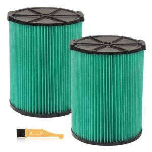 2 pack vf6000 5-layer replacement filter for ridgid shop vac 5-20 gallon wet dry vacuums wd5500 wd0671 wd6425 wd7000 wd1280 wd1851 wd1680 wd1956 rv2400a 1400rv rv2600b, fit for husky 6-9 gallon vacs