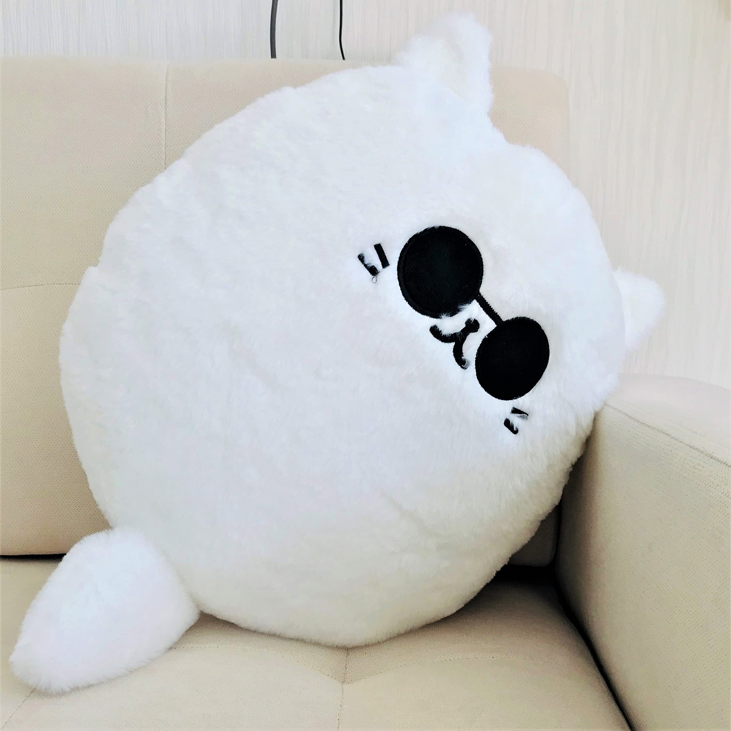 Uomieefy 16inch/40cm JJK Cute Cat Plush Pillow - Gojocat Plush Stuffed Pillow Anime Plushie Gift