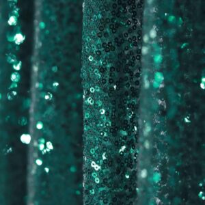 Efavormart 54" x 4 Yards Sequined Fabric Bolt Sewing Craft Bridal Supplies for Wedding Party Banquet Event Decor Hunter Emerald Green