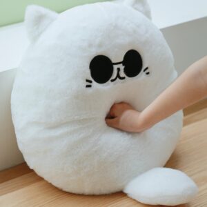 Uomieefy 16inch/40cm JJK Cute Cat Plush Pillow - Gojocat Plush Stuffed Pillow Anime Plushie Gift