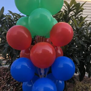 100 Pcs 12 Inch Red Royal Blue Dark Green Latex Balloons Decoration, Birthday Wedding Baby Shower Party Balloons Decoration (Red Blue Green)